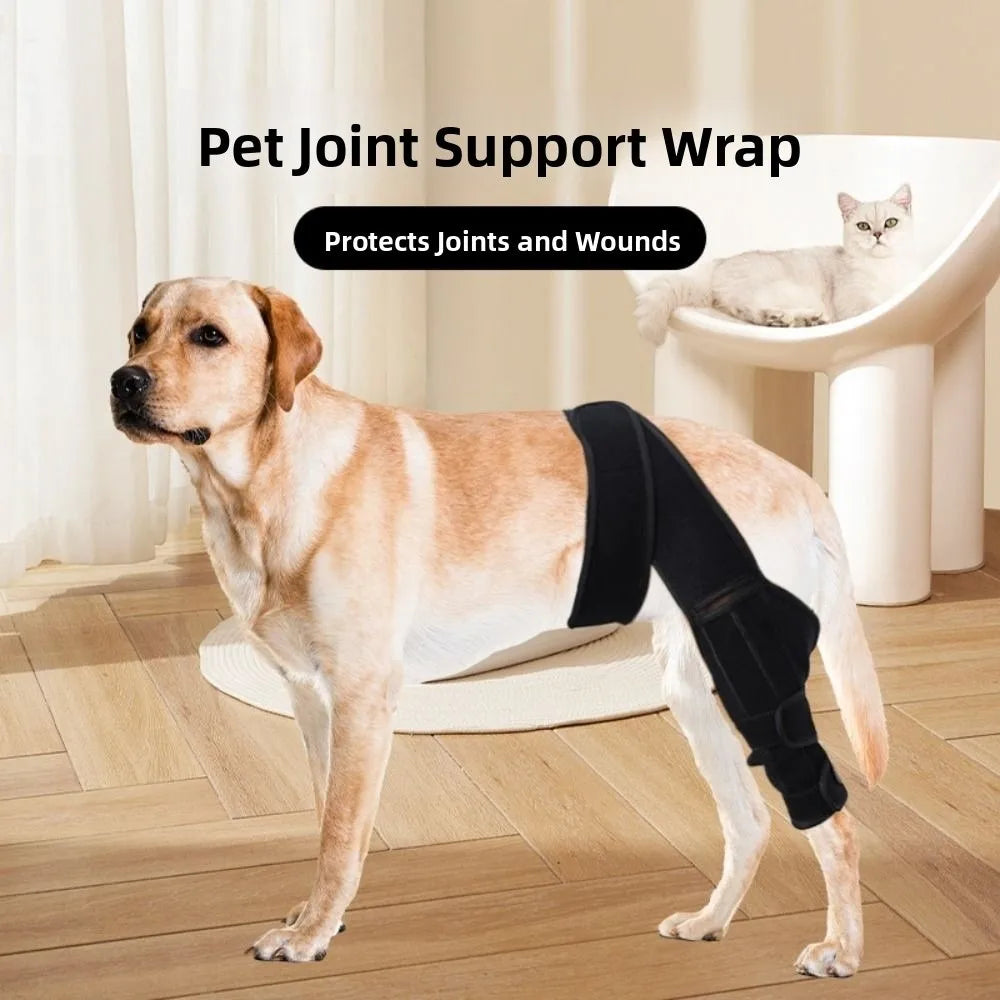 Adjustable Dog Knee Brace Durable Joint Support Leg Support Bracket Reflective Design Breathable Pet Knee Wound Protection