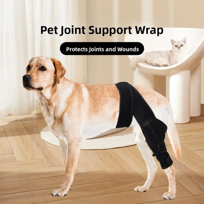Adjustable Dog Knee Brace Durable Joint Support Leg Support Bracket Reflective Design Breathable Pet Knee Wound Protection