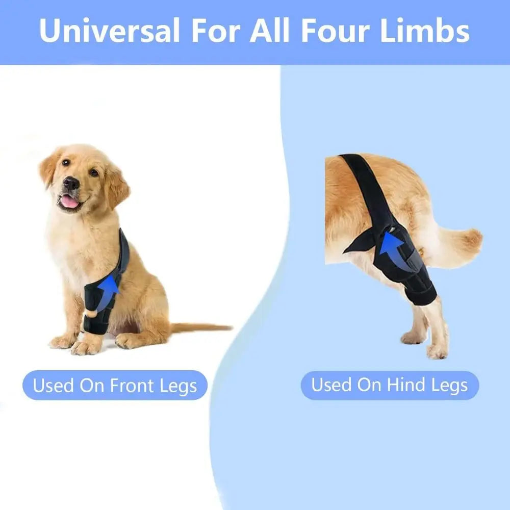 Adjustable Dog Knee Brace Durable Joint Support Leg Support Bracket Reflective Design Breathable Pet Knee Wound Protection