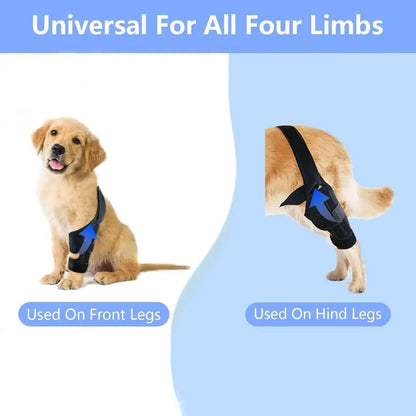 Adjustable Dog Knee Brace Durable Joint Support Leg Support Bracket Reflective Design Breathable Pet Knee Wound Protection